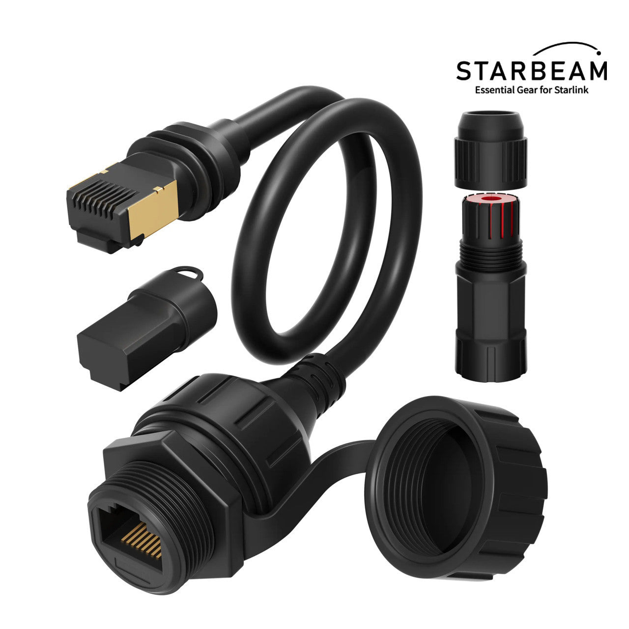 Starbeam Starlink Gen3 Standard Waterproof Ethernet Extension Cable, 50cm