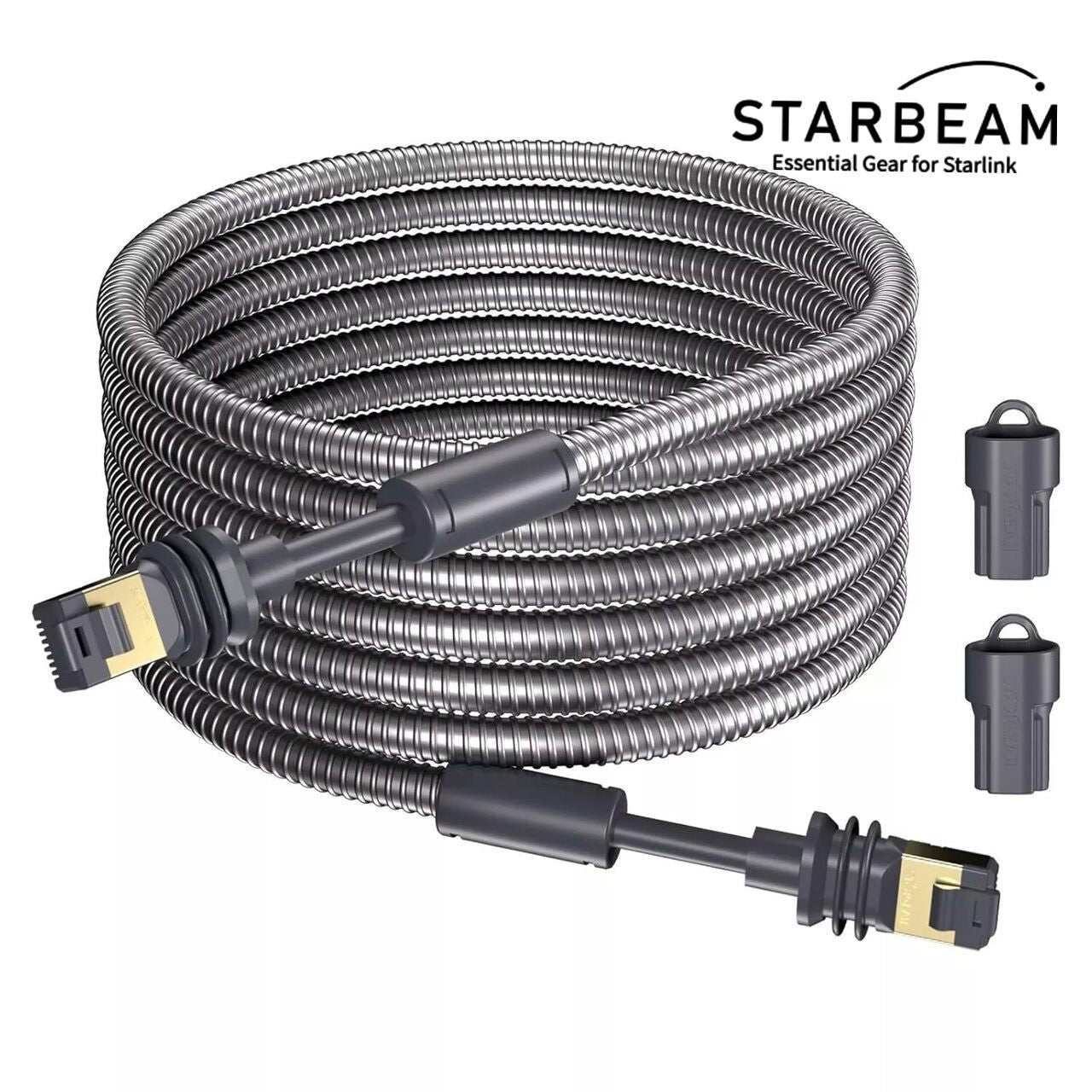 Starbeam Starlink Gen3 Outdoor Armoured Stainless Steel Sleeve Ethernet Cable