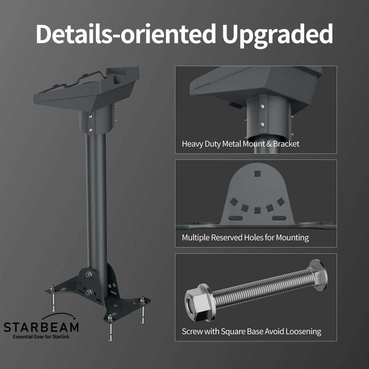 Starbeam Starlink Gen 3 Standard Adjustable Metal Roof & Wall Mount
