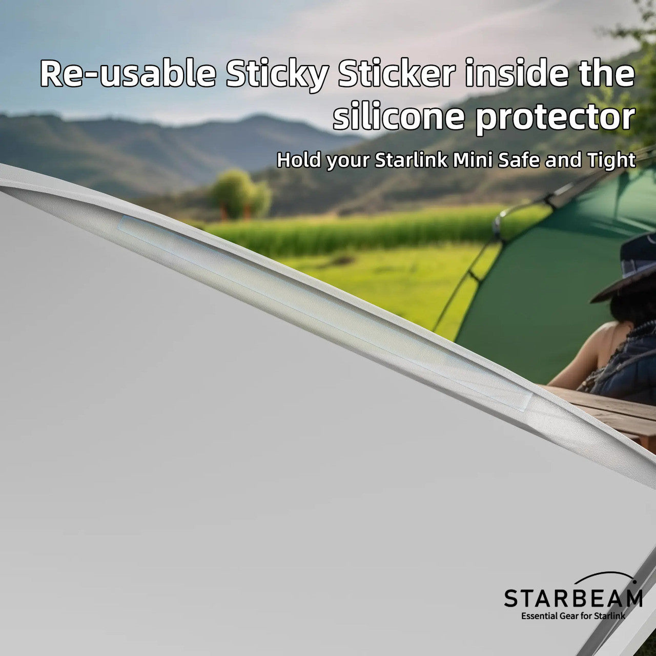 Starbeam Starlink Mini Silicone Protective Cover with Hang Hooks – White