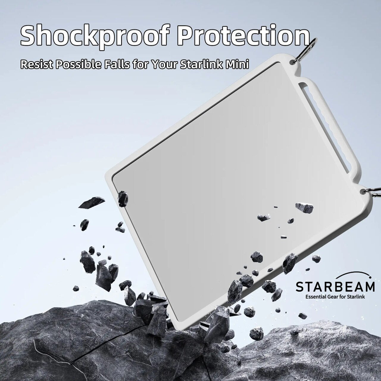 Starbeam Starlink Mini Silicone Protective Cover with Hang Hooks – White