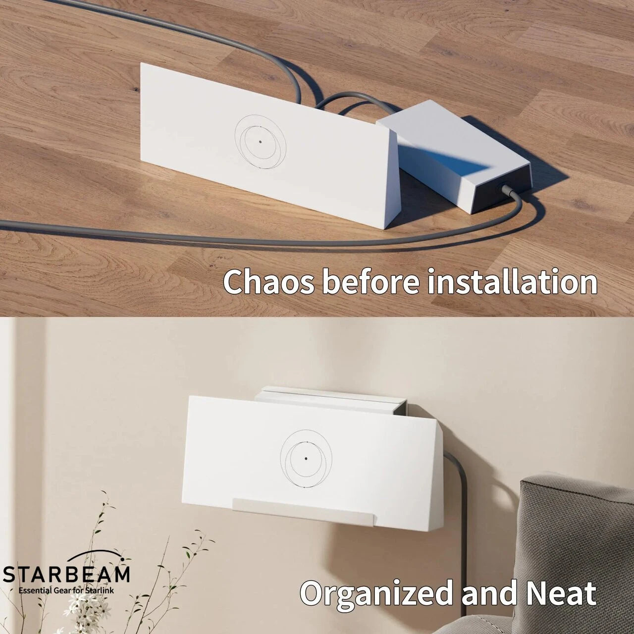 Starlink Gen 3 Space-Saving Router & Power Supply Wall Mount Kit