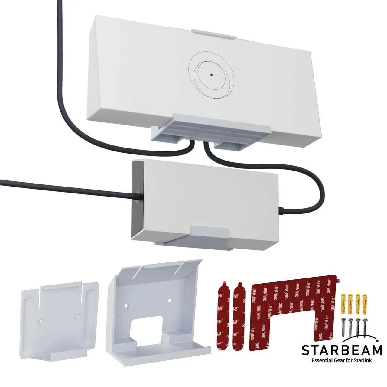 Starlink Gen3 Router & Power Supply Wall Mount Kit – Adhesive Mount