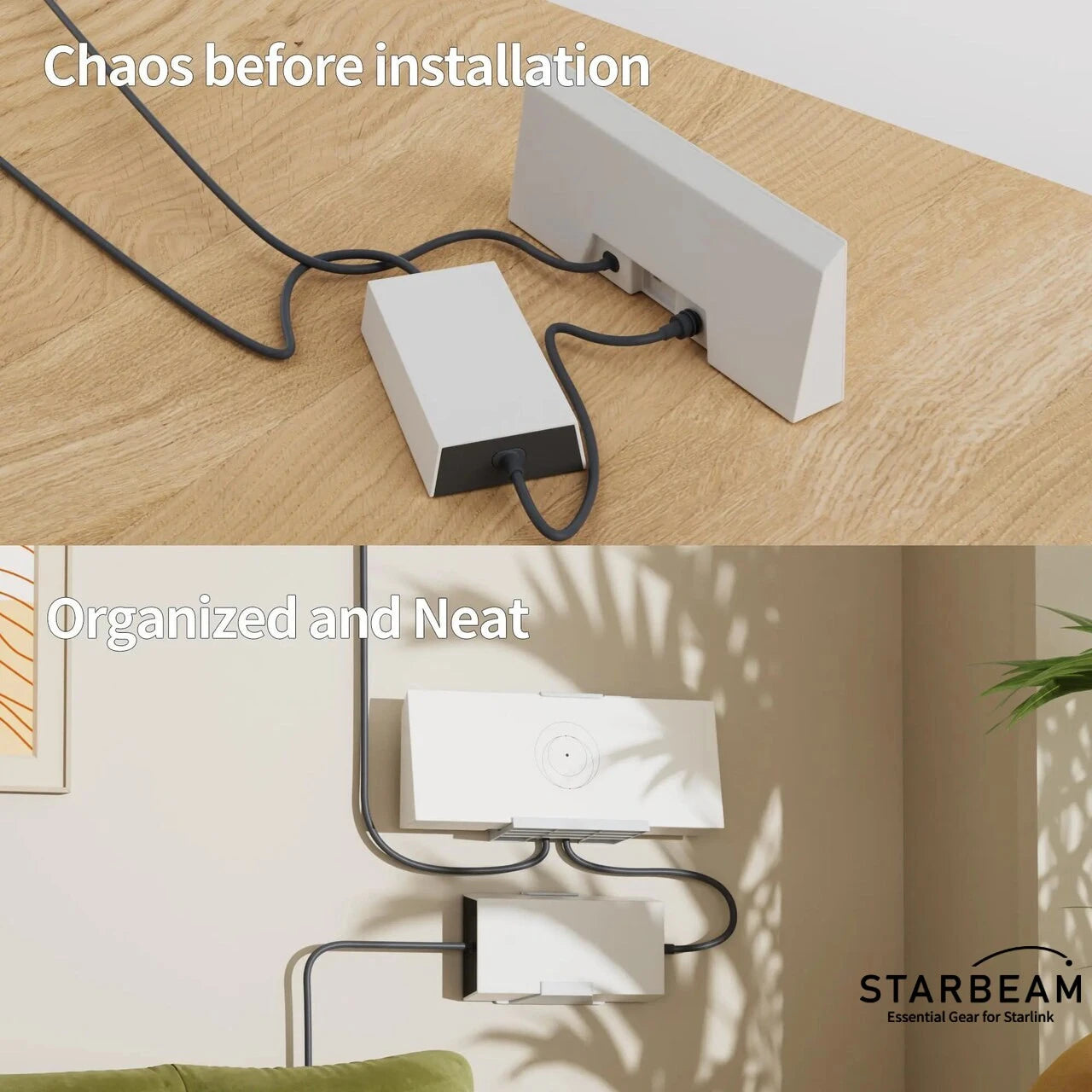 Starlink Gen3 Router & Power Supply Wall Mount Kit – Adhesive Mount