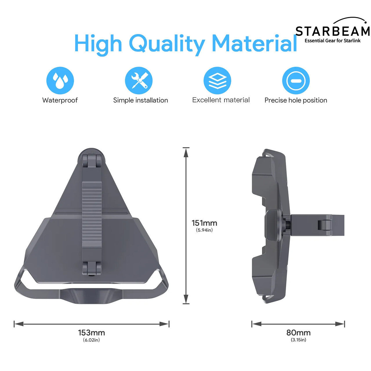 Starbeam Starlink Mini Roof Rack Mount - Aluminium Alloy