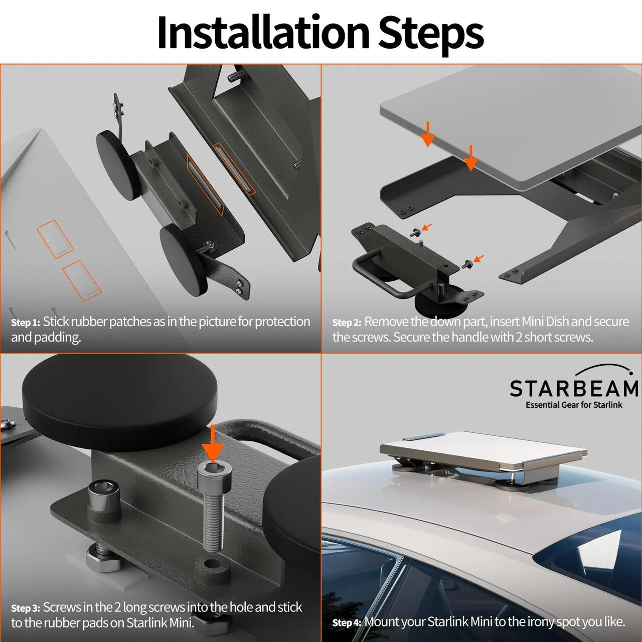 Starbeam Starlink Mini Vehicle Roof Mount with Magnets