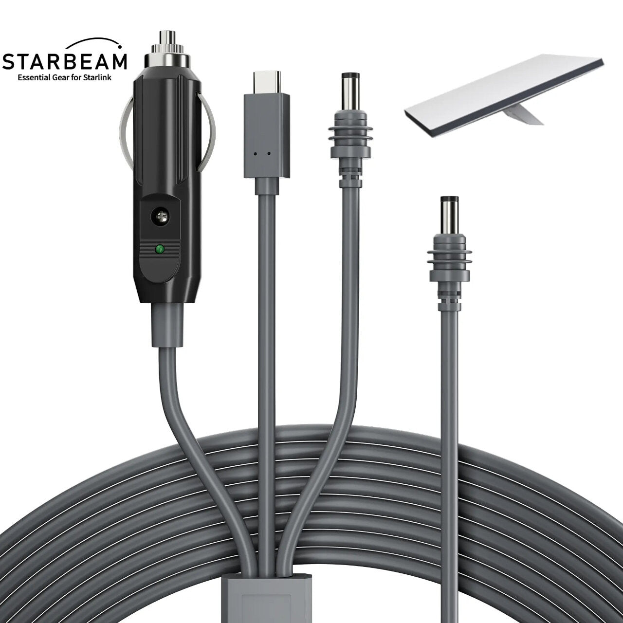 Starbeam Starlink Mini 3-in-1 Car Charger + DC + USB-C 3m Power Cord