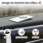 Starbeam Starlink Gen3 Standard Mobility Anti-Theft Kickstand Mount - Aluminium