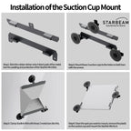Starbeam Starlink Mini 3 Suction Cup Mount for Vehicle Sunroof or Window