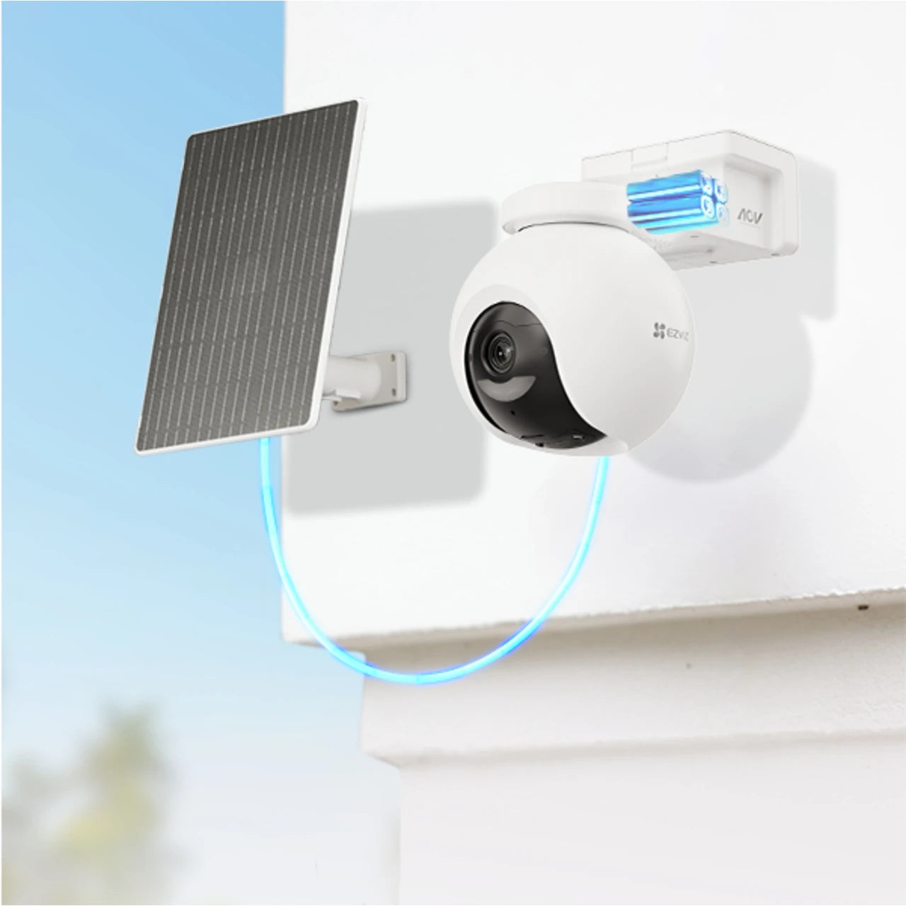 Ezviz HB8 Pro Battery-Powered Pan & Tilt Wi-Fi Camera with 5W Solar Panel