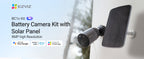 Ezviz Pro 4K 8MP Camera Kit with Solar Panel & Rechargeable Battery