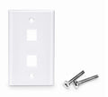 Two Port Keystone Single Wall Plate