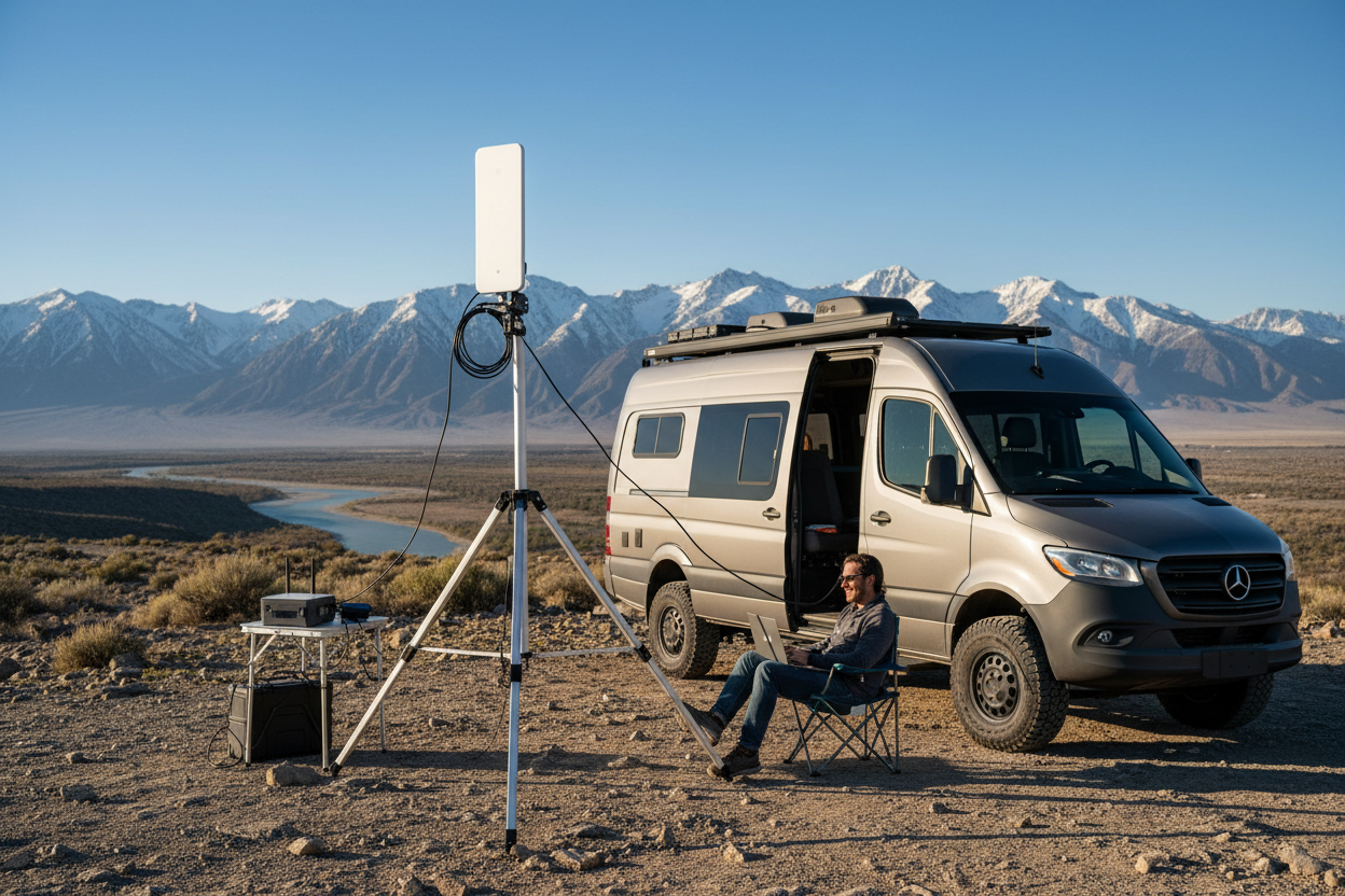 Starlink travelling setup